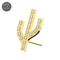 G23 Titanium CZ Jewelled Cactus Design Thread-less Push-Fit Top