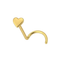 9K Gold Heart Nose Screw