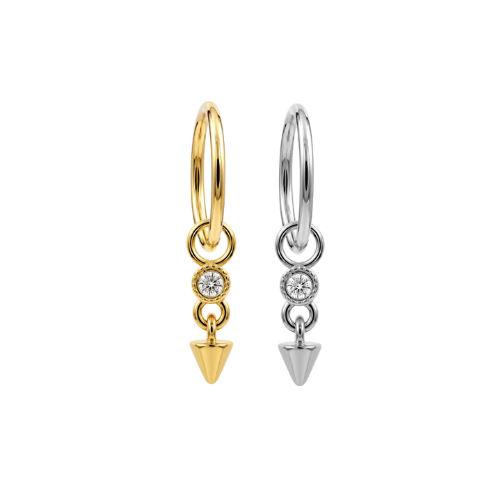 316L Surgical Steel Spike Drop Earrings