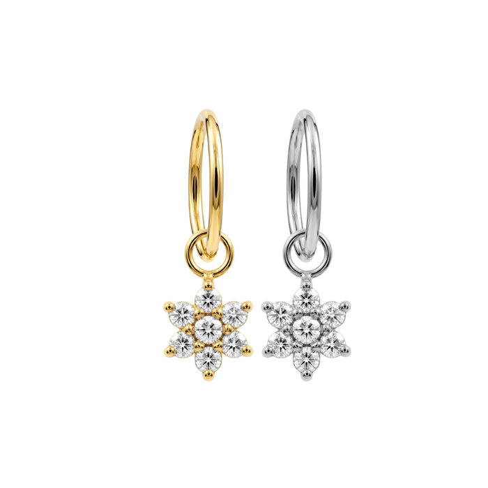 316L Surgical Steel Daisy Flower Drop Earrings