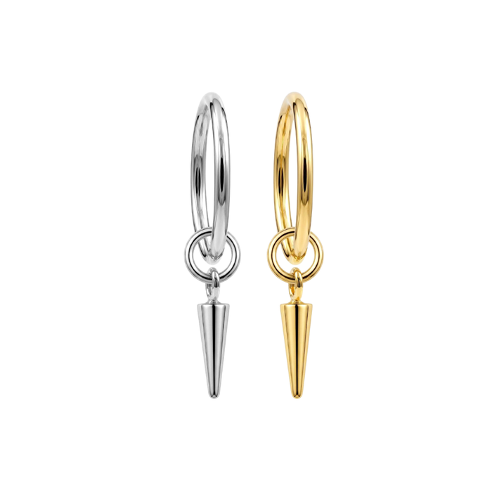 316L Surgical Steel Sleek Spike Drop Earrings