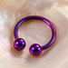 G23 Titanium Anodised Circular Barbell - Monster Piercing
