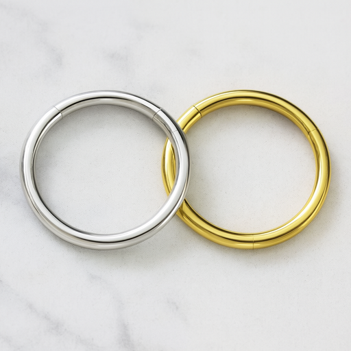 316L Surgical Steel 18G Hinged Segment Clicker Ring - Monster Piercing