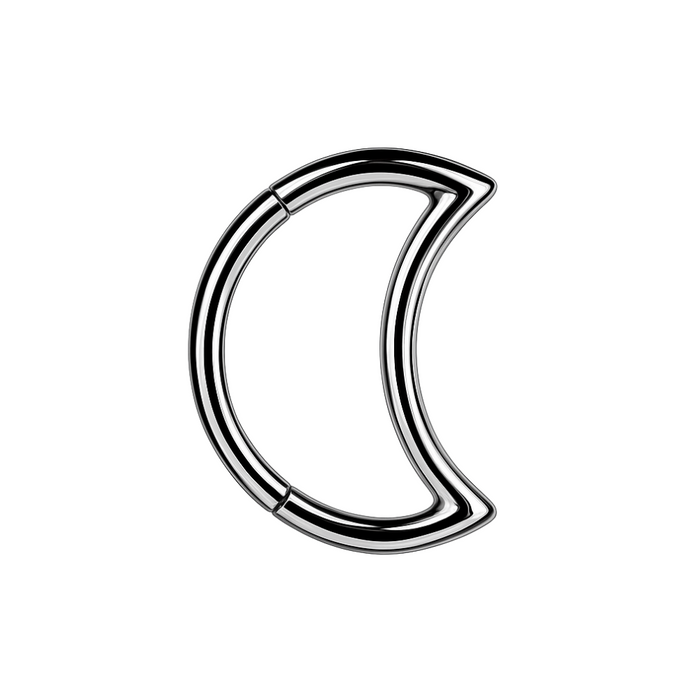 316L Surgical Steel Crescent Cut Segment Clicker Ring - Monster Piercing