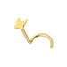 9K Gold Butterfly Nose Screw Stud - Monster Piercing
