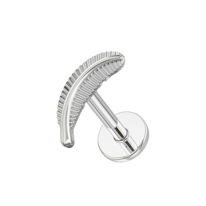 316L Surgical Steel Plain Leaf Cartilage Ear Stud