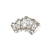 316L Surgical Steel Baguette CZ Fan Cluster Internally Threaded Accessory Top Monster Piercing United Kingdom