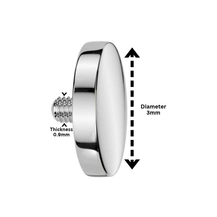 G23 Titanium Plain Disc Dermal Anchor Top