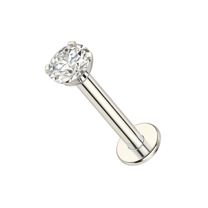 14K Gold with Lab Grown Diamond Jewelled Push Fit Top