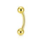 G23 Titanium Plain Eyebrow Bar With Ball