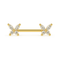 316L Surgical Steel Butterfly Jewelled Nipple Bar