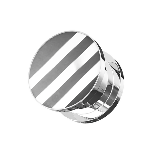 316L Surgical Steel Stripes Shell Flesh Tunnel - Monster Piercing