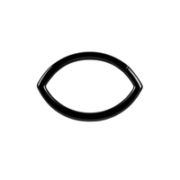 316L Surgical Steel Oval Classic Hinged Segment Clicker Ring - Monster Piercing