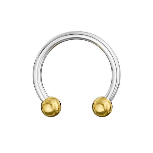 316L Surgical Steel Circular Barbell with Anodised Ball - Monster Piercing