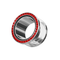 316L Surgical Steel With Red Ball Edge Top Flesh Tunnel