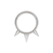 316L Surgical Steel Triple Spikes Hinged Septum Clicker Ring