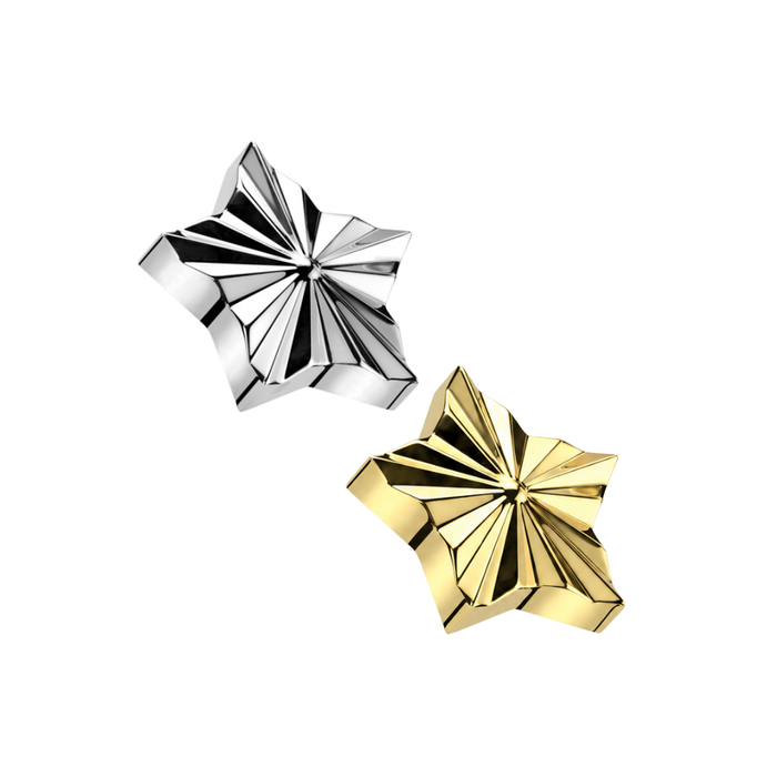 G23 Titanium Diamond Cut Star Tragus Top
