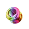 316L Surgical Steel Rainbow Screw Fit Ear Flesh Tunnel