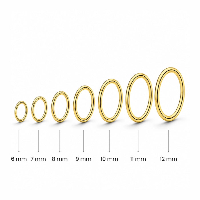 9K Gold Classic Hinged Segment Clicker Ring United Kingdom