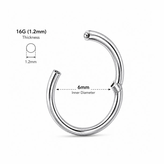 925 Sterling Silver Classic Hinged Segment Clicker Ring United Kingdom