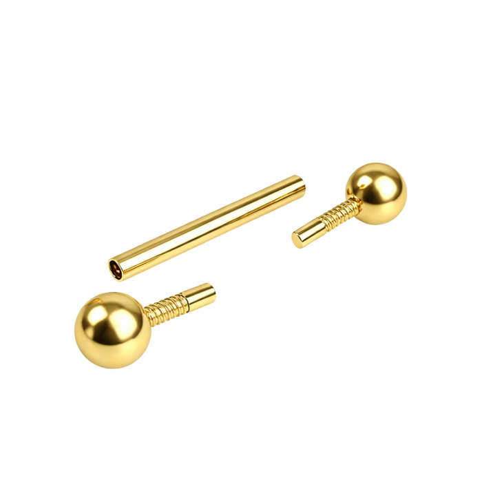 925 Sterling Silver Straight Tongue Barbell with Ball