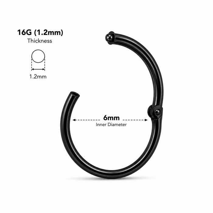 G23 Titanium Classic Hinged Segment Clicker Ring