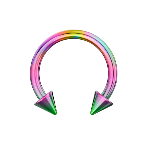 316L Surgical Steel Anodised CBB with Cone - Monster Piercing