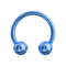 316L Surgical Steel Blue Horseshoe CBB with Ball