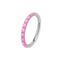 316L Surgical Steel Inlaid Opal Hinged Clicker Segment Ring