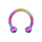 316L Surgical Steel Anodised Horseshoe CBB with Ball