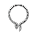 G23 Titanium Snake Design Segment Clicker Ring - Monster Piercing