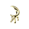 G23 Titanium Crescent Moon Drip Threadless Labret Accessory Top