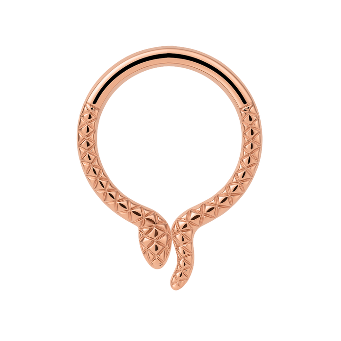 G23 Titanium Snake Design Segment Clicker Ring - Monster Piercing