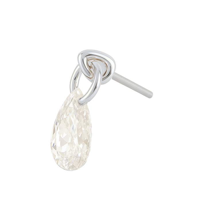 G23 Grade Titanium CZ Droplet Threadless Top