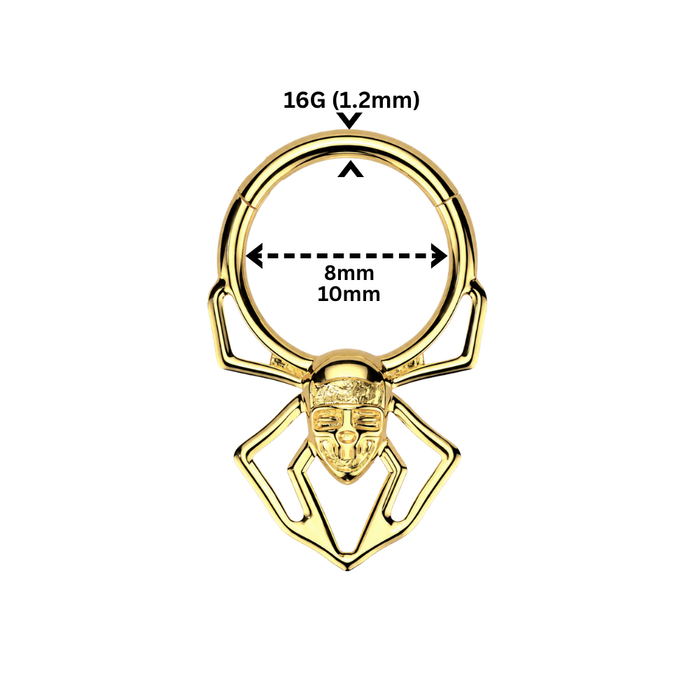 316L Surgical Steel Spider Skull Hinged Segment Clicker