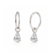 925 Sterling Silver Jewelled Pear Drop Hinged Clicker Earrings with clear teardrop gem, offering timeless elegance for fashion-forward accessories.