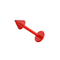 Red UV Labret with Transparent Colour UV Cone (Pack of 10)