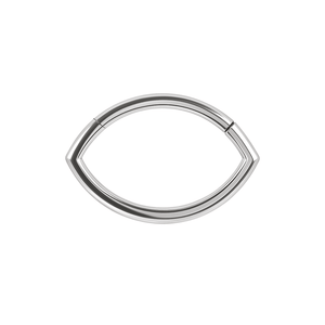 316L Surgical Steel Oval Classic Hinged Segment Clicker Ring