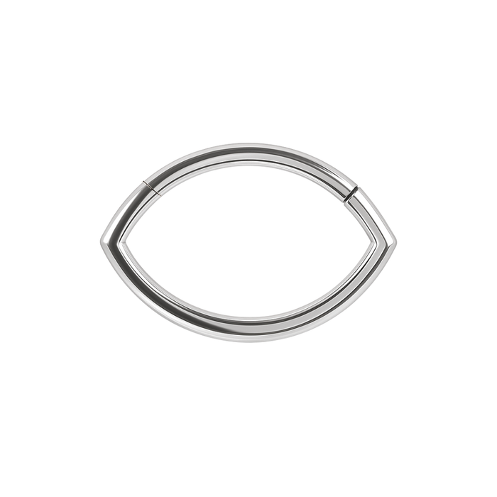 316L Surgical Steel Oval Classic Hinged Segment Clicker Ring - Monster Piercing