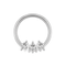 316L Surgical Steel Triple Marquise CZ Stone Segment Clicker Ring
