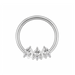 316L Surgical Steel Triple Marquise CZ Stone Segment Clicker Ring - Monster Piercing