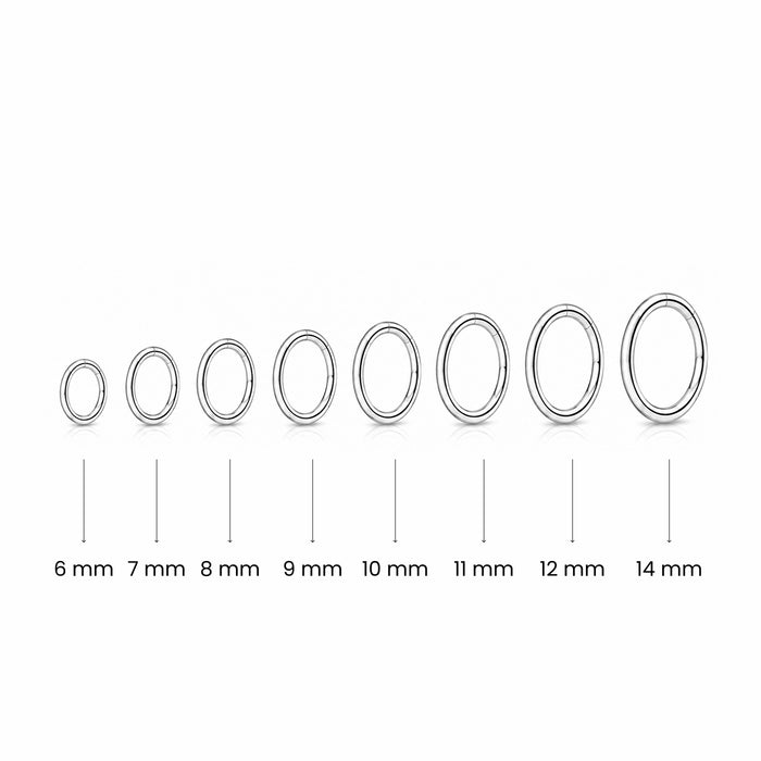 316L Surgical Steel 16G Hinged Segment Clicker Ring