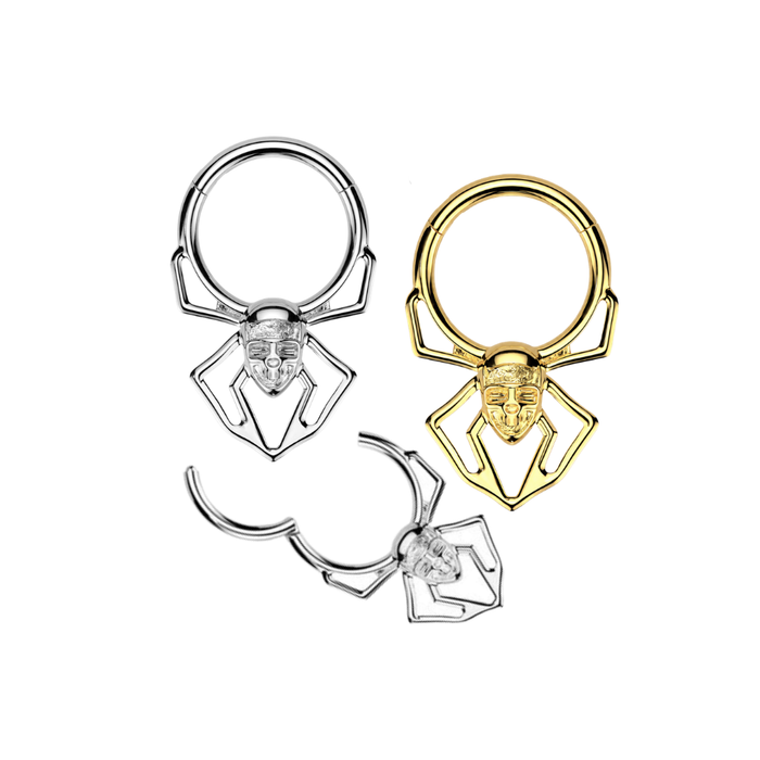316L Surgical Steel Spider Skull Hinged Segment Clicker