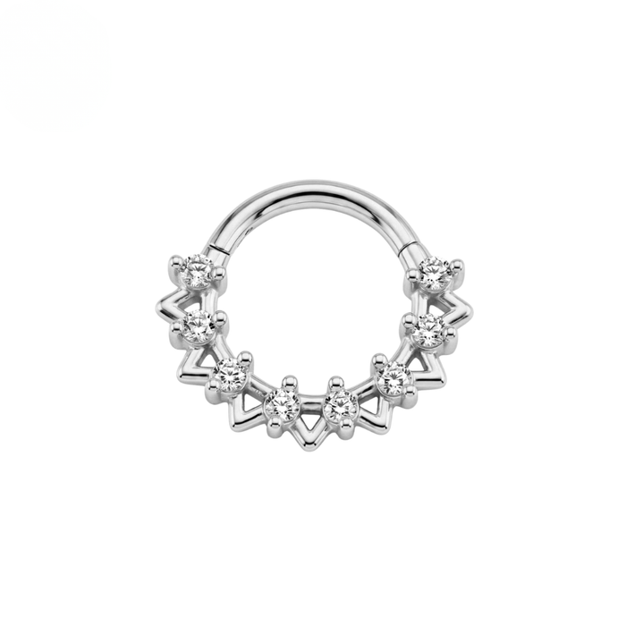 G23 Titanium Sunray CZ Hinged Segment Clicker