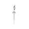 316L Surgical Steel CZ Leaf & Chain Dangle Reverse Curved Belly Button Ring