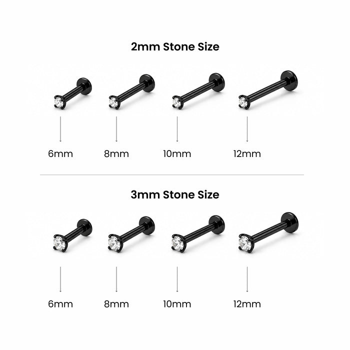 316L Surgical Steel Internal Threaded Cartilage Helix Tragus Piercing Stud United Kingdom
