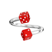 316L Surgical Steel Spiral Barbell with UV Dice - Monster Piercing
