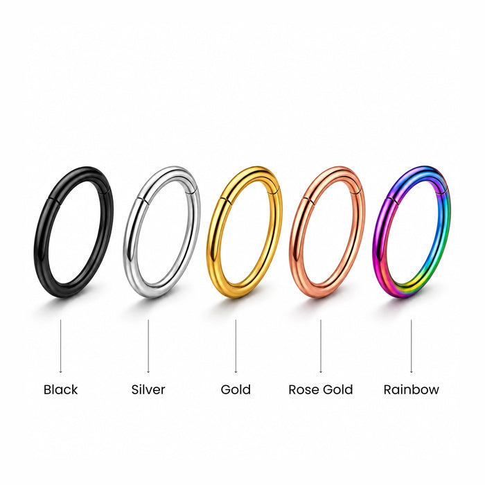 G23 Titanium Classic Hinged Segment Clicker Ring