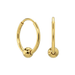 316L Surgical Steel Hinged Sleeper Earrings Hoops with Bead Ball United Kingdom