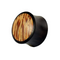 Organic Iron and Coco Wood Double Flared Convex Saddle Ear Plug